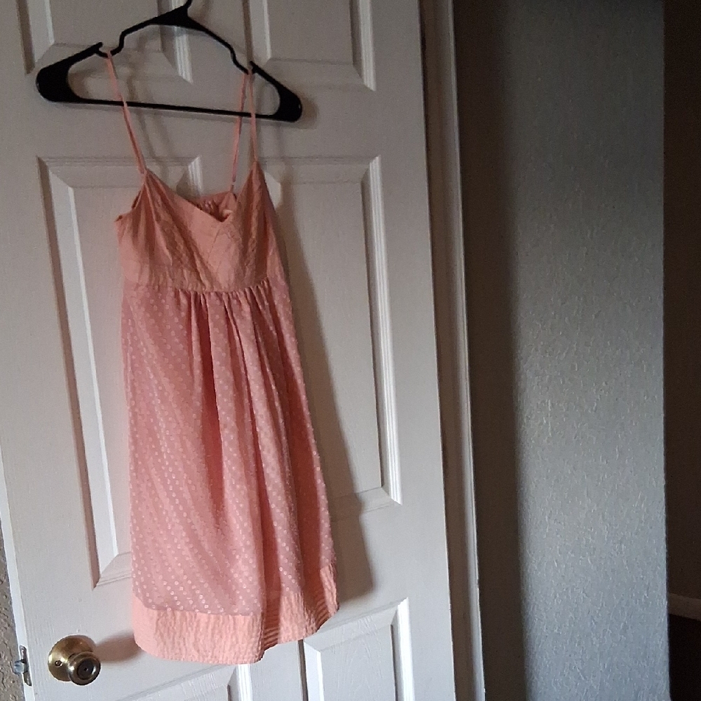 Rue21 Peach Polka Dot Maxi Dress